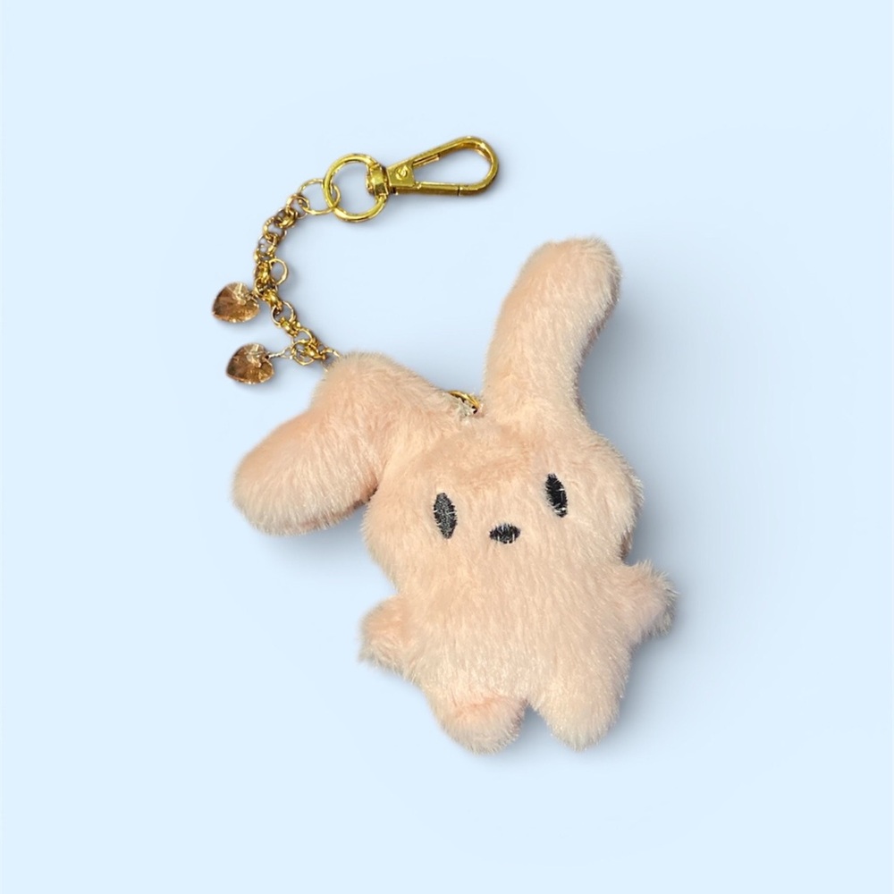Cute Plush Bunny Purse Charm Keychain